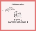 Cycle 1 Form 1+ Sample Schedule 1