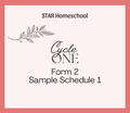 Cycle 1 Form 2+ Sample Schedule 1