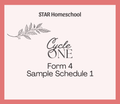 Cycle 1 Form 4+ Sample Schedule