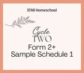 Cycle 2 Form 2+ Sample Schedule 1