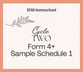 Cycle 2 Form 4+ Sample Schedule 1