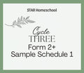 Cycle 3 Form 2+ Sample Schedule 1