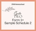 Cycle 2 Form 1+ Sample Schedule 2