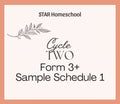 Cycle 2 Form 3+ Sample Schedule 1
